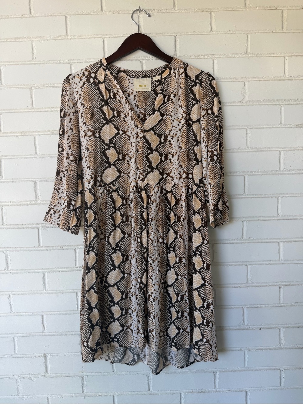 Maeve by Anthropologie Juno Snakeskin Print Mini Dress - Size Small